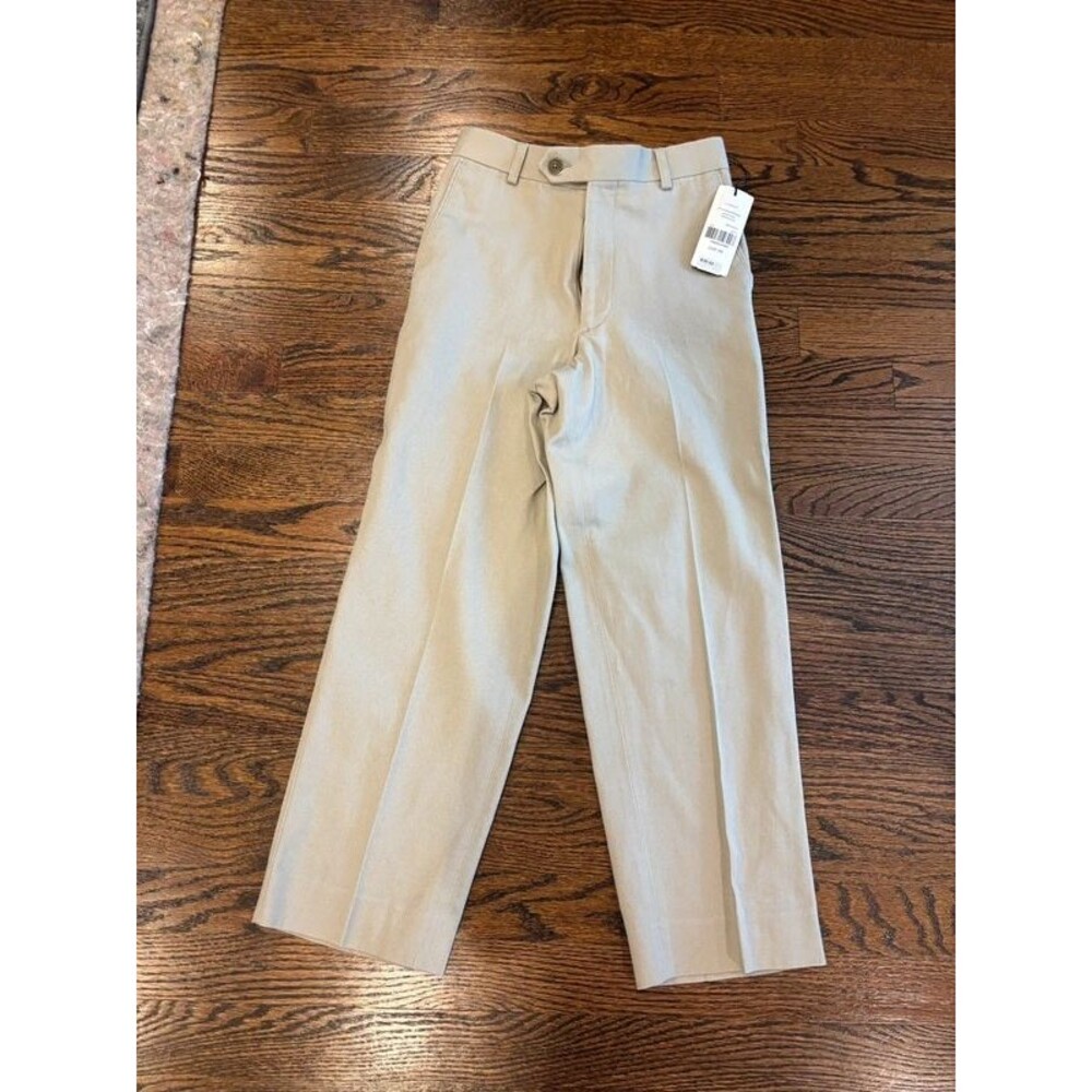 Lord & Taylor Boys Khaki Dress Chino Pants NWT Size 8 Regular School Uniform